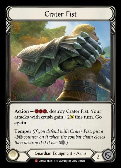 Flesh and Blood FAB Crater Fist NM UnlimitedRainbow Foil Crucible of War - Image 1 of 1