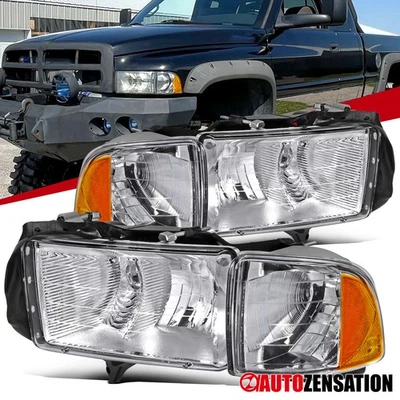 Fit 1999-2002 Dodge Ram 1500 2500 Sport Headlights Corner Signal Lamp Left+Right — 第 1/4 张图片