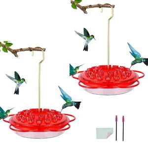 2Sets Hummingbird Feeder for Outdoor Hanging,Leak-Proof,Outside Garden Saucer... - Picture 1 of 7
