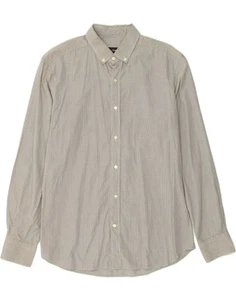 MASSIMO DUTTI Mens Shirt Large Grey Check Cotton BD18 - Picture 1 of 3