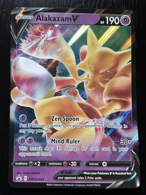 Alakazam V - SWSH083 - Black Star Promo Pokémon Card - Jumbo/Oversized - Image 1 of 4