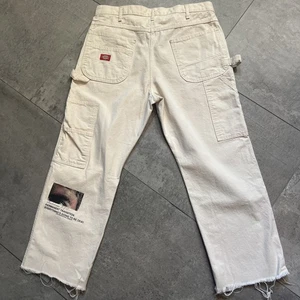 RARE 2020 Mens Dickies X Basketcase Gallery Cropped Work Pants Size 34x26 Fray - Picture 1 of 13