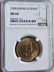 Jamaica 1 Penny 1960 NGC MS 64
