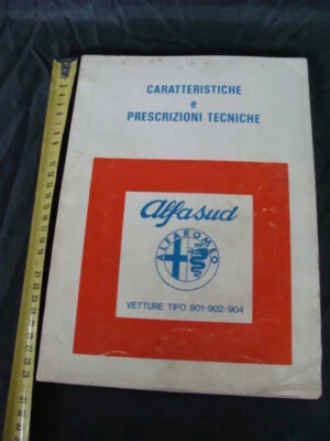 Manuale Alfa Romeo Alfasud caratteristiche e prescrizioni tecniche - Immagine 1 di 4