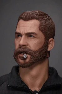 1/6 Cabeza de Hombre Esculpida Soldado R SELLO PARA 12" Figura Hot Toys Phicen Ganghood Cuerpo - Imagen 1 de 4