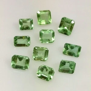 6.14ct Natural Colombian Emerald cute little octagon cut gems lot top luster - Picture 1 of 4