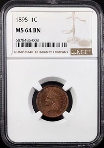 1895 Indian Head Cent certified MS 64 BN by NGC! - Picture 1 of 5