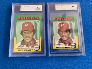 (2) 1975 TOPPS MIKE SCHMIDT BGS REGULAR PLUS MINI SHARP!!