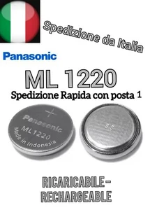 Batteria ML1220 3V PANASONIC Pila Bios Ricaricabile CMOS Rechargeable Indonesi - Zdjęcie 1 z 6