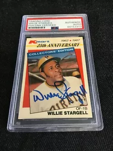 1987 TOPPS KMART WILLIE STARGELL SIGNIERT PSA/DNA AUTO HOF HALL OF FAME PIRATEN - Bild 1 von 3