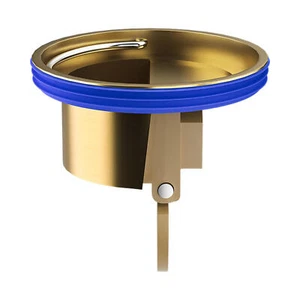 Universal Floor Drain Backflow Preventer Brass Deodorizing Drain Core Push Plug - Picture 1 of 11