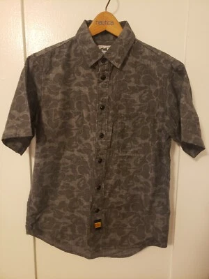 Vintage Rare BAPE Chambray Black Shirt Vtg Bathing Ape Denim Camo Button Up - Image 1 of 4