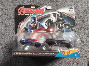 HOT WHEELS MARVEL AVENGERS AGE OF ULTRON CAPTAIN AMERICA WAR MACHINE 2PK 2015
