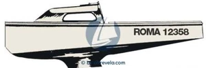 Numero 2 Bianco 20 cm - Lettere Regolamentari per Immatricolazione Nautica co... - Foto 1 di 1