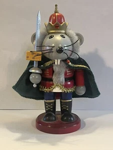 Mouse King Wooden Nutcracker 7” Tall Crescent Enterprises - Picture 1 of 9