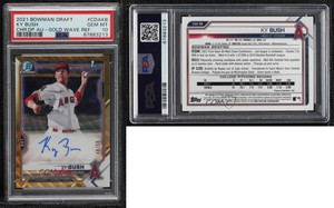 2021 Bowman Draft Chrome Pick Gold Wave Refractor /50 Ky Bush PSA 10 GEM MT Auto