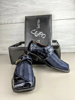 Boy's Felipe Stefano Patent Leather Dress Shoes Size 11 SUPER STYLISH! - Image 1 of 4