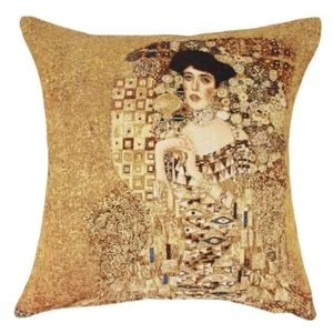 Adele Bloch Bauer Gustav Klimt Art Nouveau Tapestry Pillow Sham Cushion  18"x18" - Picture 1 of 3