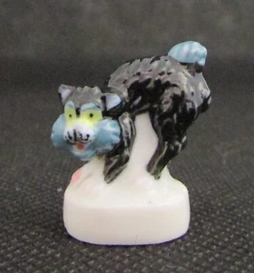 Fève Animal Le Chat Noir qui a peur gros dos Cat Katze #G14 - Imagen 1 de 2