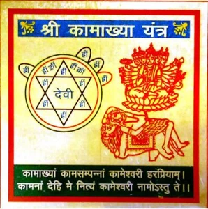 Shri Kamakhya Yantra Ancient Vedic Tantra Scriptures Shree Bhairav Puja Yantra - Picture 1 of 1