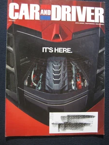 CAR AND DRIVER Magazine September 2019 IT'S HERE THE 2020 CHEVROLET CORVETT.. - Picture 1 of 2