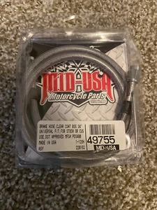 MID-USA Brake Hose Clear Coat BSS 34" Universal Fit 49755 NEW - Picture 1 of 4