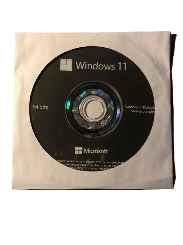 DVD Windows 11 Pro 64-Bits langue française 24H2 aucune licence - Photo 1/1