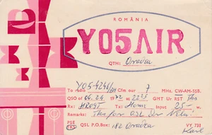 Rumänien, 1972, Vintage QSL-Karte - Funkamateur - Bild 1 von 2