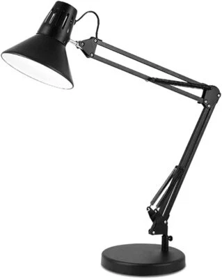 ZIKA STORE Lampada da Tavolo Attacco E27 Braccio Snodabile Girevole Con Morsetto Regolabile