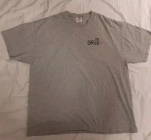 VINTAGE Microsoft Shirt Men XL Gray Office XP Computers Software Y2K  - Picture 1 of 8