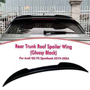 Rear Trunk Roof Spoiler Wing Body Kit For Audi Q3 F3 Sportback 2019-2024 Black - Picture 1 of 14