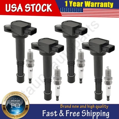 4x Ignition Coil and Iridium Spark Plug for Acura CSX RSX 2.0L RDX 2.3L TSX 2.4L - Imagem 1 de 4