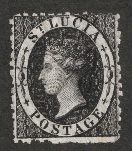 1864 Saint Lucia Sc# 7 - One Penny, Queen Victoria - MNG Cv$30.00 - Picture 1 of 1