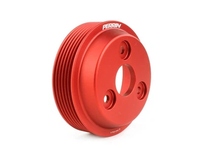 Perrin 轻量级水泵滑轮(红色)适用于 2015 - 2021 年斯巴鲁 WRX 2.0L — 第 1/3 张图片