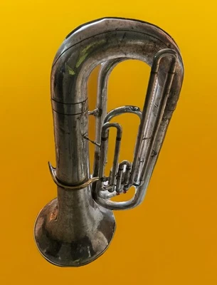 Yamaha Ybb-201s 3 válvulas plata tuba número de serie: 007323 Foto 1 de 4