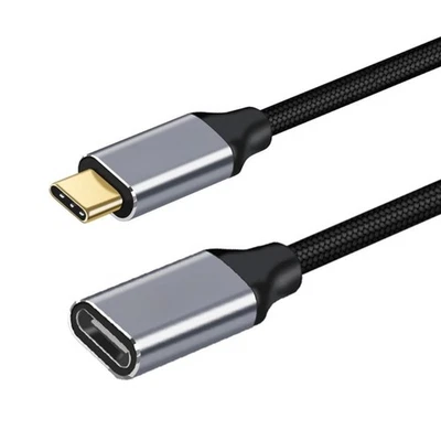 USB C Extension Cable PD100W Gen2 Type C 3.1 Male to Female Extender Data Cord - Image 1 of 4