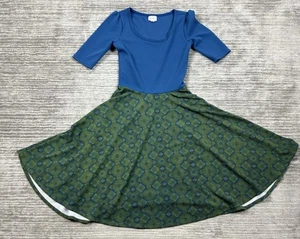 LulaRoe Dress Womens Small Mulitcolor Short Sleeve A-Line Midi Polyester Blend - Picture 1 of 11