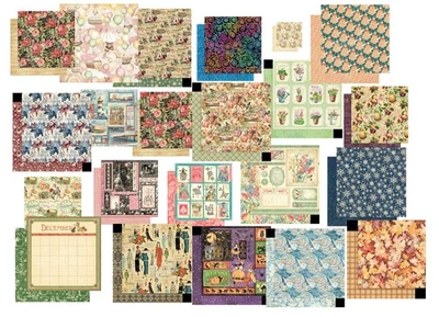 GRAPHIC45 (20 hojas) PACK TEMÁTICO VARIEDAD 12x12 CARTULETAS IMPRESAS A DOBLE CARA Foto 1 de 4