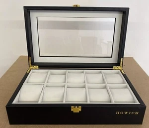 Howick 10 Slot Watch Box -Display your Watch Collection - Picture 1 of 2