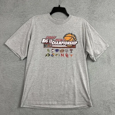 Camiseta de campeonato Big 12 2007 para hombre etiqueta XL *Se adapta a LG 21" PTP NCAA baloncesto Foto 1 de 4