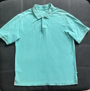 Tommy Bahama Poloshirt Herren Extra Large türkis bestickt 100% Baumwolle XL - Bild 1 von 7