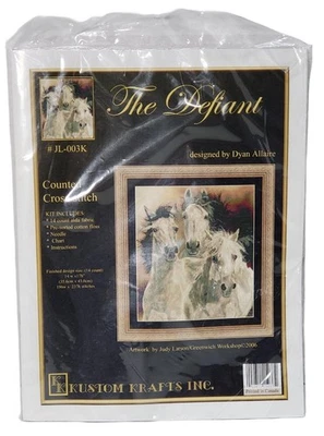 Kit de punto de cruz contado Kustom Krafts The Defiant #JW-003K caballo Foto 1 de 4