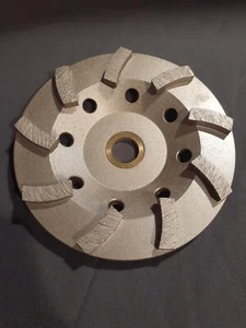 4.5” Spiral Turbo Diamond Cup Wheel for Concrete Grinding 9 Segs 7/8-5/8" Arbor - Picture 1 of 9