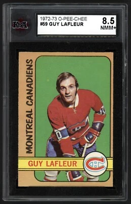 1972-73 OPC #59 Guy Lafleur KSA 8,5 casi como nuevo/como nuevo+ Foto 1 de 2