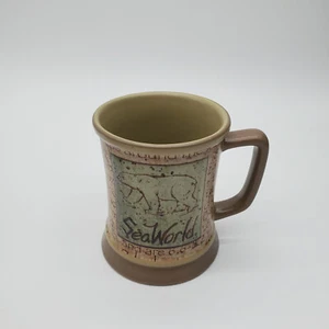 SeaWorld Beige Polar Bear 16 oz Mug" - Picture 1 of 7