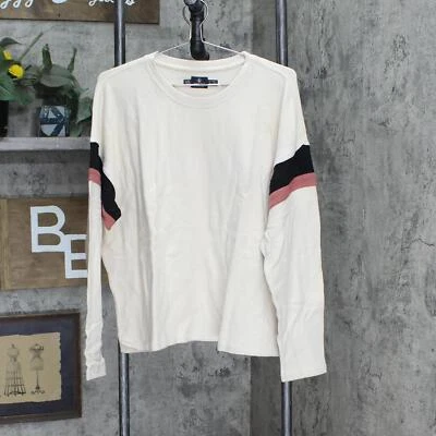 Volcom Womens Lived in Lounge Crew Neck Fleece Sweatshirt Cream Brown 2XL - Image 1 of 3