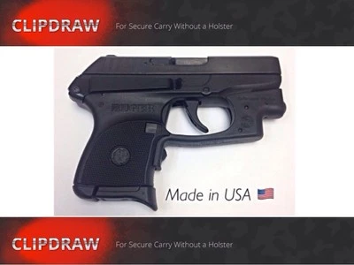 RUGER LC9 9mm CLIPDRAW Holster Belt Pant Clip Conceal Carry Black #LC9 Waistband - Image 1 of 4