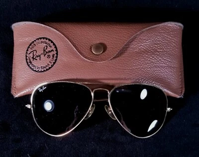 Retro 1980s Ray Ban Aviator Glasses Bausch & Lomb LO205 VQAS In Leatherette Case - Image 1 of 4