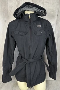 The North Face Jacket Blk Full Zip Hoodie Waist Belt Women’s Size Small - Picture 1 of 19