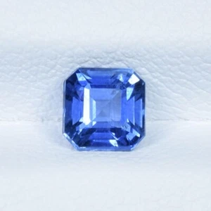 0.94 cts GIT" Beautiful Luster Coneflower Blue Natural Blue Sapphire - Square !! - Picture 1 of 3